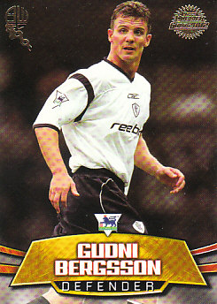 Gudni Bergsson Bolton Wanderers 2002 Topps Premier Gold #BW1